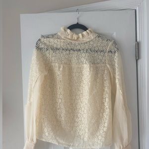 Tuckernuck cream Rosalee blouse NWT